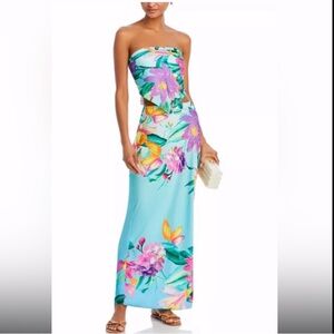 Rococo Sand Strapless Ocean crystal embellishment skirt and tie top set